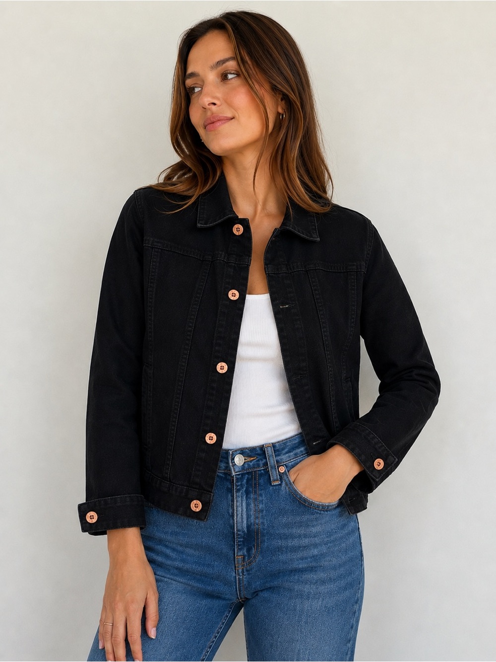 Billy Reid MSL - ALA Collection Black Denim Jacket Medium Made in USA Luxury EUC
